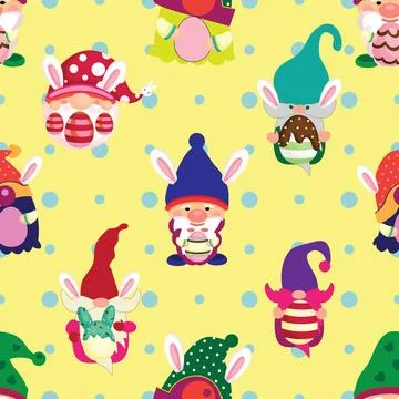 Seamless repeating pattern celebrating festive easter during spring Stock Illustration