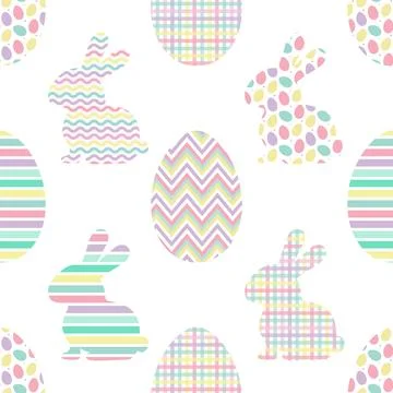 Seamless repeating pattern celebrating festive easter during spring 스톡 일러스트
