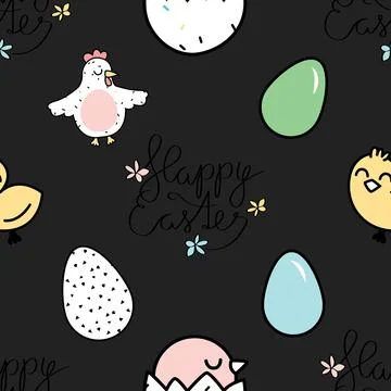 Seamless repeating pattern celebrating festive easter during spring 스톡 일러스트