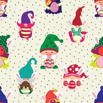 Seamless repeating pattern celebrating festive easter during spring Stock Illustration