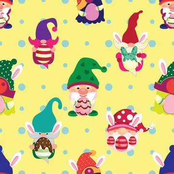 Seamless repeating pattern celebrating festive easter during spring Stock Illustration