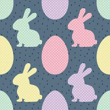 Seamless repeating pattern celebrating festive easter during spring 스톡 일러스트