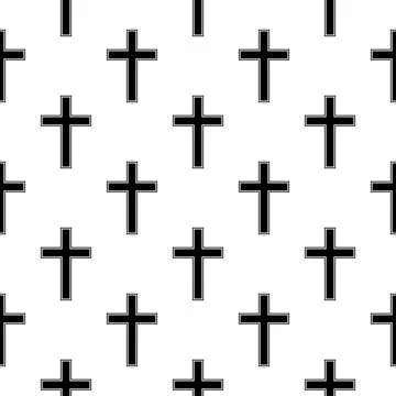 Seamless repeating pattern with a christian cross イラスト素材