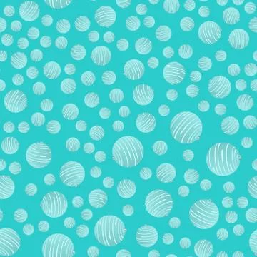 Seamless repeating pattern with Christmas white balls on a turquoise background 스톡 일러스트