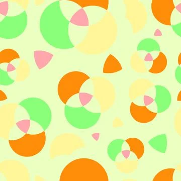 Seamless repeating pattern of circles of different colors Illustrazione stock