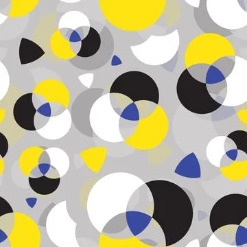 Seamless repeating pattern of circles of different colors Illustrazione stock