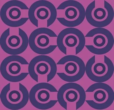 Seamless repeating pattern of circles inside halfcircles Stock Illustration