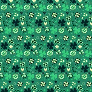 Seamless repeating pattern from clover to St. Patrick's Day イラスト素材
