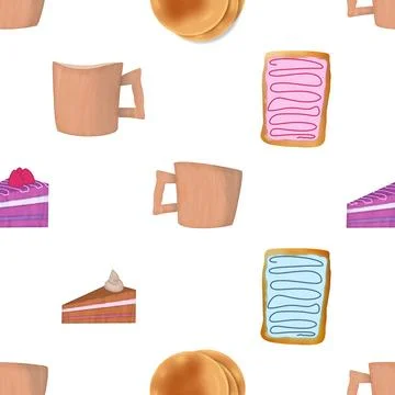 Seamless repeating pattern for coffee lovers Stock Illustration