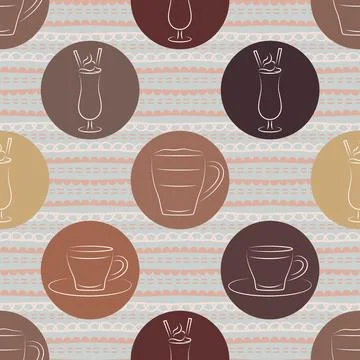 Seamless repeating pattern for coffee lovers Stock Illustration