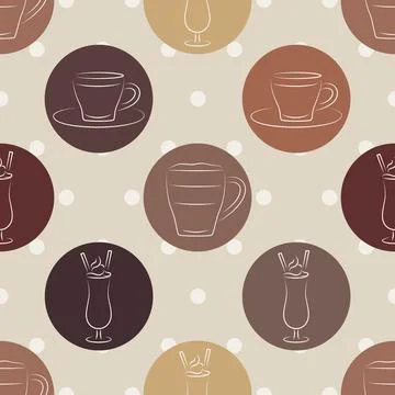 Seamless repeating pattern for coffee lovers Stock Illustration