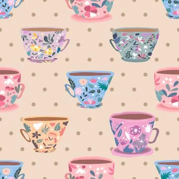 Seamless repeating pattern for coffee lovers Stock Illustration