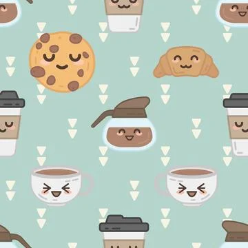 Seamless repeating pattern for coffee lovers Stock Illustration