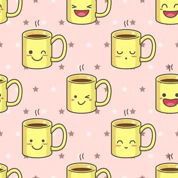 Seamless repeating pattern for coffee lovers Stock Illustration