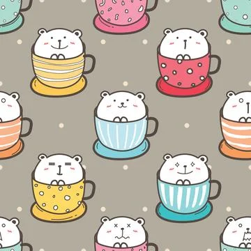 Seamless repeating pattern for coffee lovers Stock Illustration