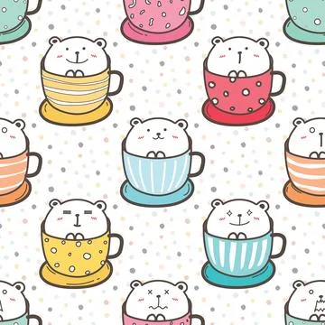 Seamless repeating pattern for coffee lovers Stock Illustration