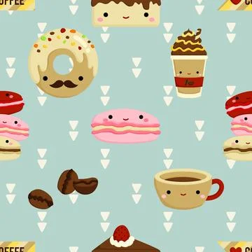 Seamless repeating pattern for coffee lovers Stock Illustration