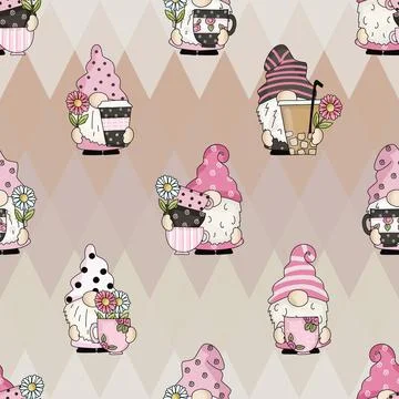 Seamless repeating pattern for coffee lovers Stock Illustration