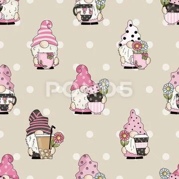 Seamless repeating pattern for coffee lovers 스톡 일러스트