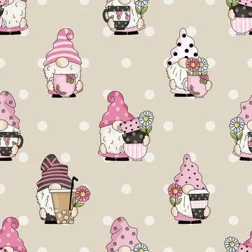 Seamless repeating pattern for coffee lovers Stock Illustration