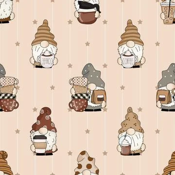 Seamless repeating pattern for coffee lovers Stock Illustration