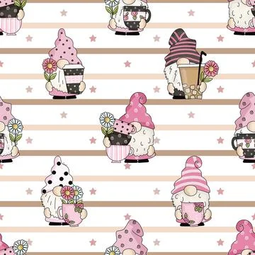 Seamless repeating pattern for coffee lovers Stock Illustration