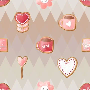 Seamless repeating pattern for coffee lovers Stock Illustration