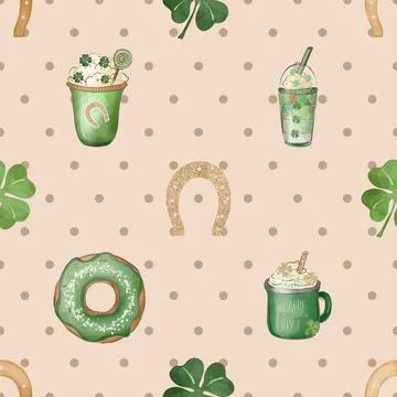 Seamless repeating pattern for coffee lovers Stock Illustration