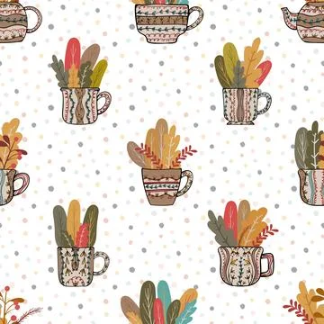 Seamless repeating pattern for coffee lovers Stock Illustration