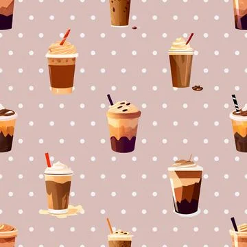 Seamless repeating pattern for coffee lovers Stock Illustration