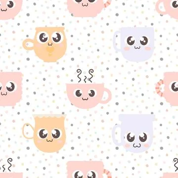 Seamless repeating pattern for coffee lovers Stock Illustration