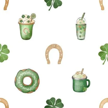 Seamless repeating pattern for coffee lovers Stock Illustration