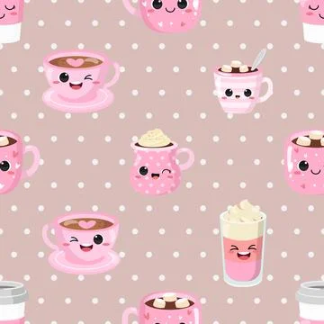 Seamless repeating pattern for coffee lovers Stock Illustration