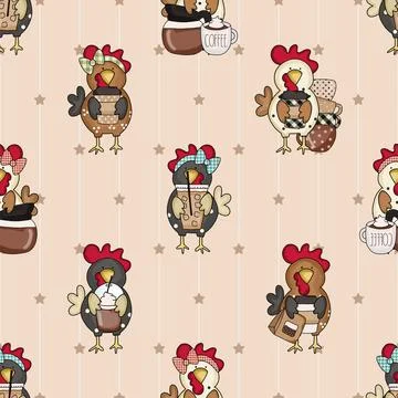 Seamless repeating pattern for coffee lovers Stock Illustration