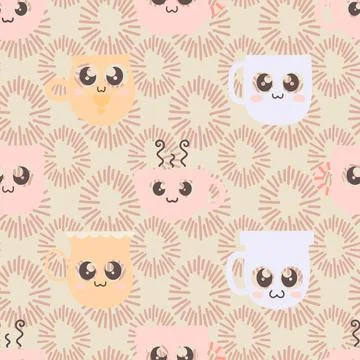 Seamless repeating pattern for coffee lovers Stock Illustration