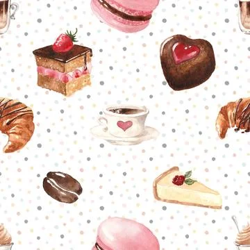 Seamless repeating pattern for coffee lovers Stock Illustration