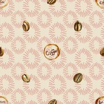 Seamless repeating pattern for coffee lovers Stock Illustration
