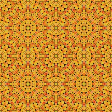 Seamless repeating pattern of colored mandala Stockillustratie