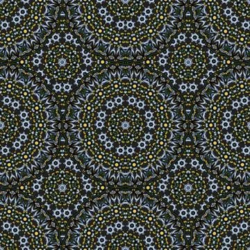 Seamless repeating pattern of colored mandalas Illustrazione stock