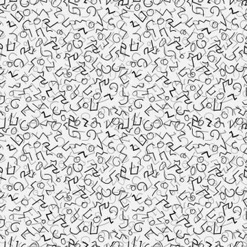 Seamless repeating pattern consisting of abstract hieroglyphs Illustrazione stock