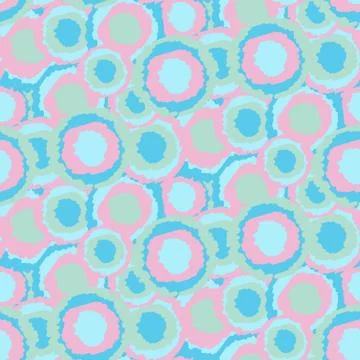 Seamless repeating pattern consisting of circles drawn by hand Stock Illustration