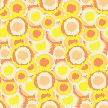 Seamless repeating pattern consisting of circles drawn by hand Stock Illustration