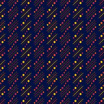 Seamless repeating pattern consisting of geometric shapes Stock Illustration