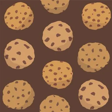 Seamless repeating pattern of cookies Stock Illustration
