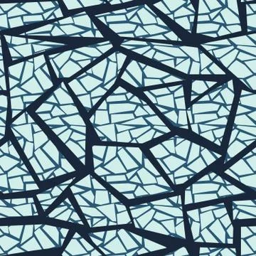 Seamless repeating pattern of cracked ice Stock Illustration