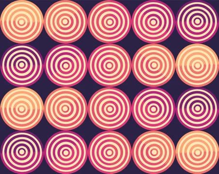 Seamless repeating pattern of cricles Stock Illustration