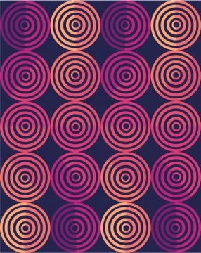 Seamless repeating pattern of cricles Stock Illustration