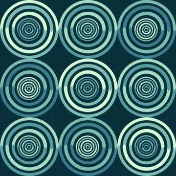 Seamless repeating pattern of cricles Stock Illustration