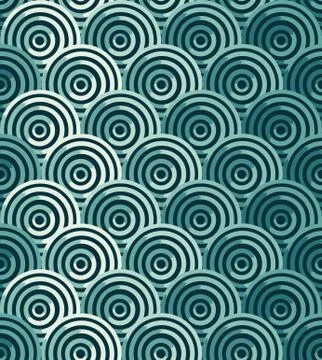 Seamless repeating pattern of cricles Stock Illustration