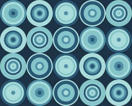 Seamless repeating pattern of cricles Stock Illustration